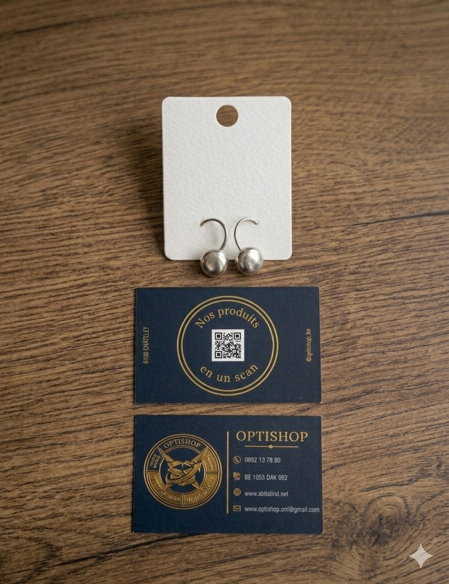 Boucles d'Oreilles "Galet Argenté" – Éclat Paris