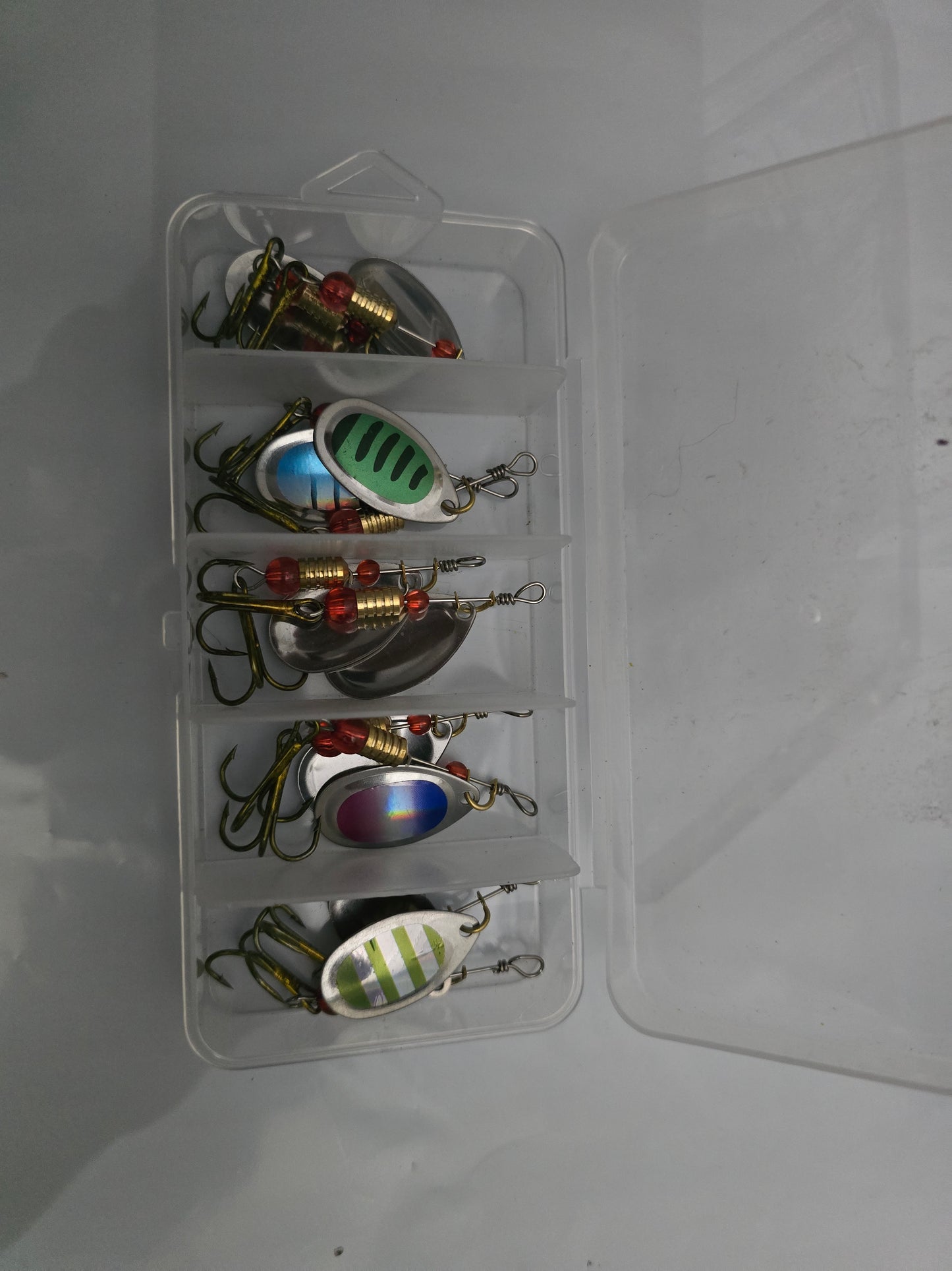 [OptiPêche] Pack 10 Cuillères Carnassiers + Boîte de Rangement