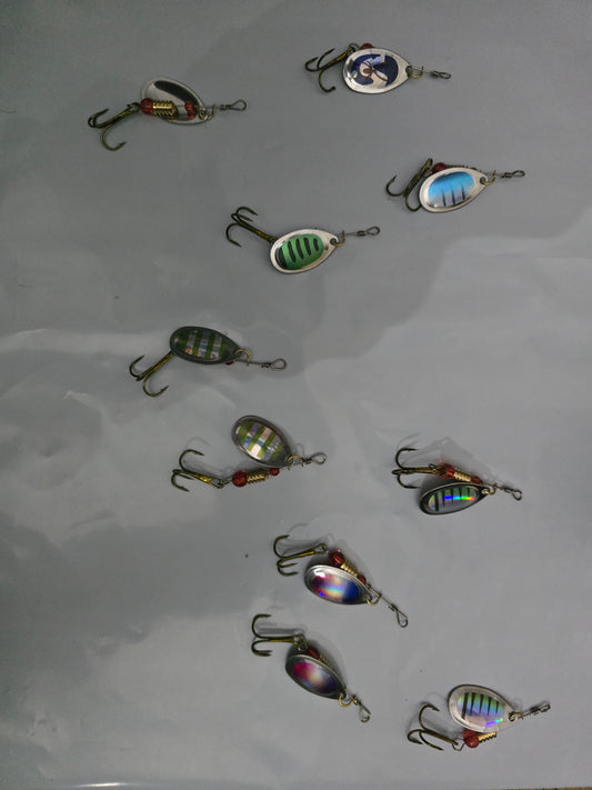 [OptiPêche] Pack 10 Cuillères Carnassiers + Boîte de Rangement