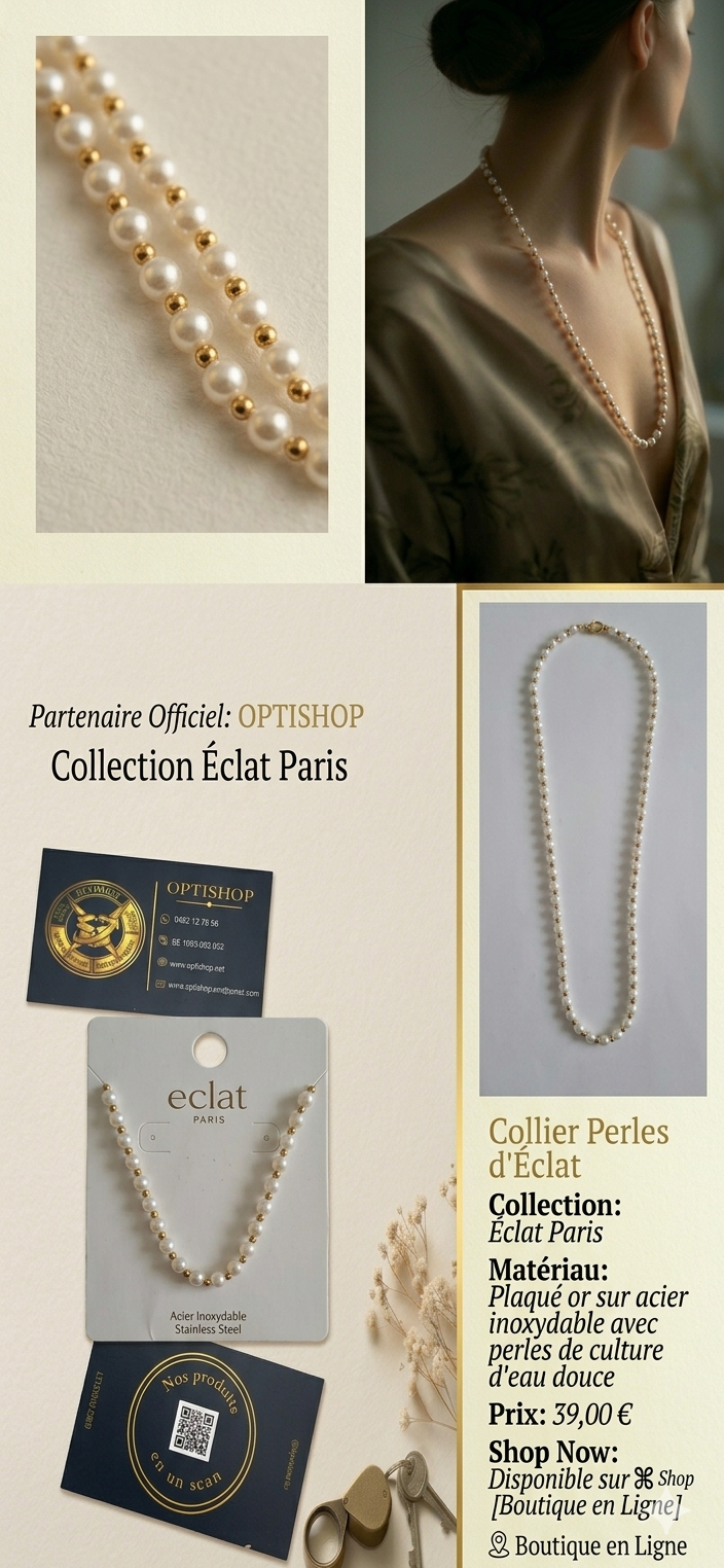 Collier "Perles Éclat" – Duo Nacré & Or