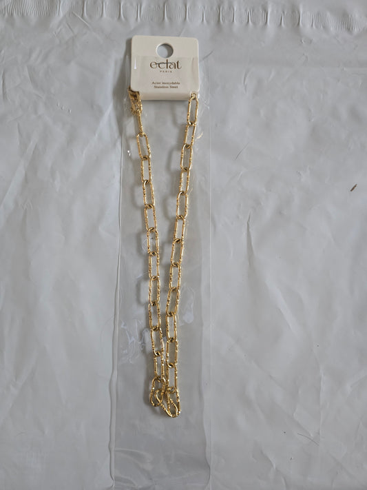 Collier "Maille Trombones" Doré – Collection Éclat Paris
Prix : 25,00 €