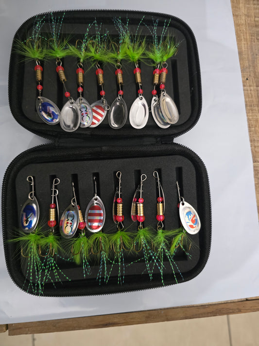 Pack Complet 16 Cuillères Carnassiers + Étui Rigide