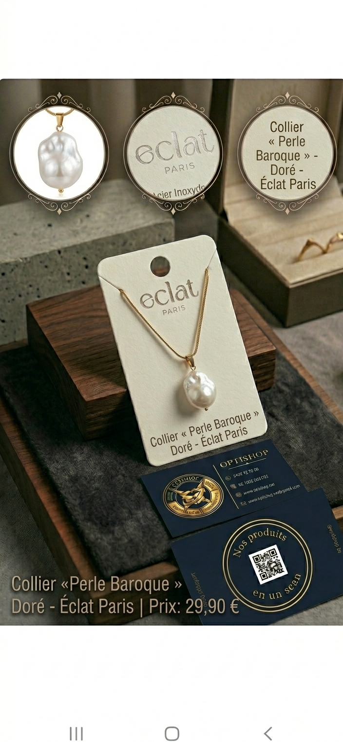 Collier "Papillon de Lumière" Argenté – Éclat Paris