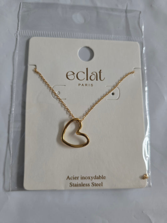 Collier "Cœur Évidé" Minimaliste – Éclat Paris
Prix : 19,00 €