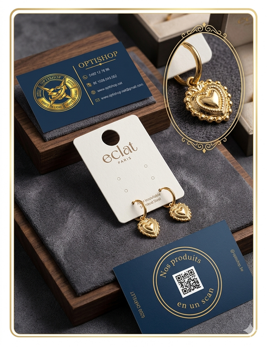 Boucles d'oreilles "Galet" Dorées – Éclat Paris